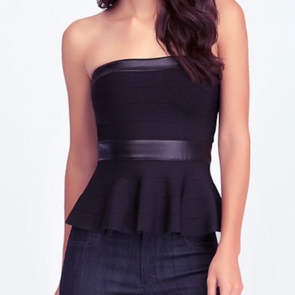 bebe Tops - NWOT BEBE Tube Top with Flounce Bottom, XS